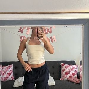 Creme halter top ! Size small